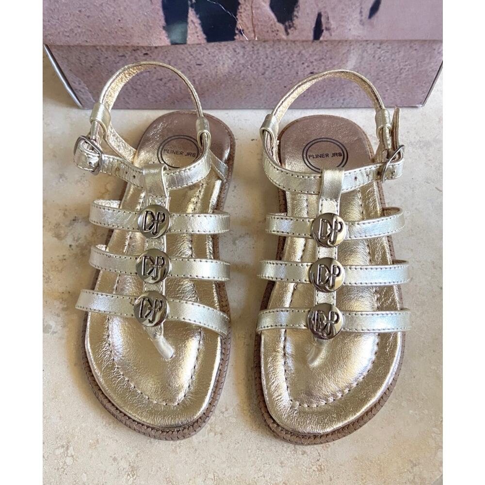 Donald Pliner Jr. New in Box $72 toddler girl's gold strappy sandals, 9.5/10
